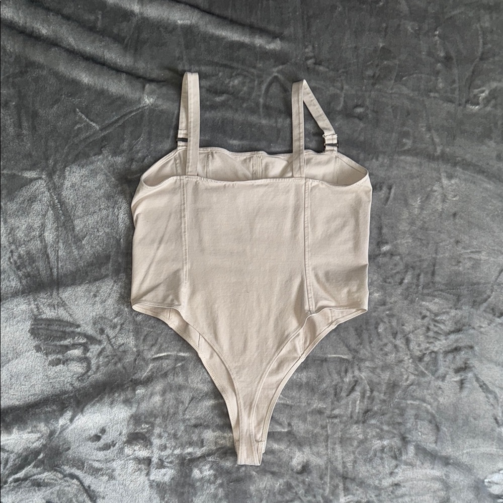 EUC H&M Cream Bodysuit with High-Cut Design - Picture 3 of 3